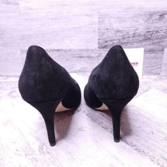 Vaneli Suede Pointed Toe Stiletto Dress Pump Black Women's sz 10 - Picture 4 of 8